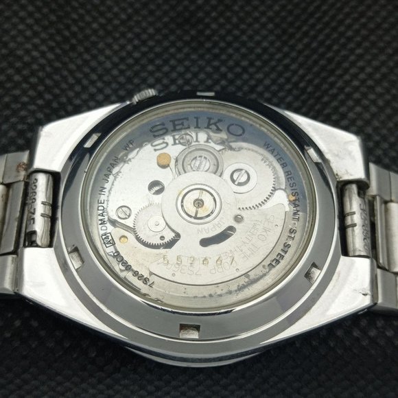 Vintage 1973 Seiko Automatic Mens Silver Watch W/daydate & Gold accents - Picture 8 of 8